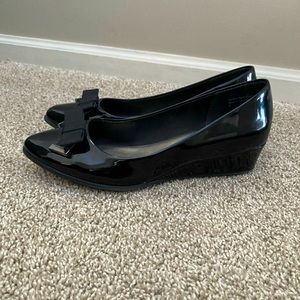 Kelly & Katie wedge patent leather heel